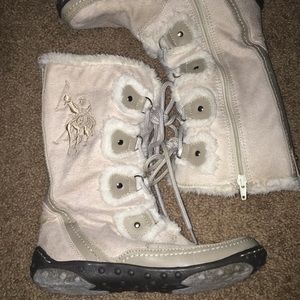 ralph lauren white boots